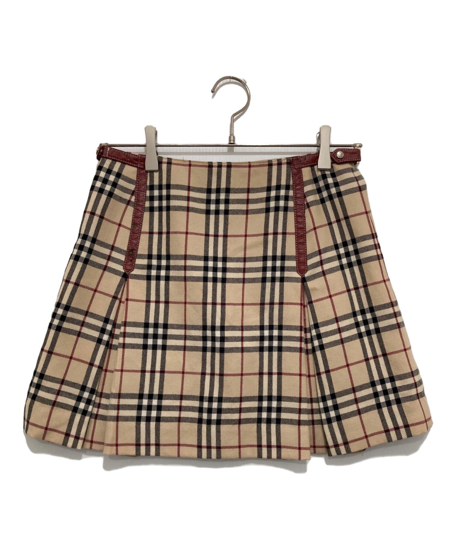 BURBERRY London ノバチェック ミニスカート 36 牛革ベルト BURBERRY - BURBERRY バーバリー ノバチェック ミニスカートの通販 by