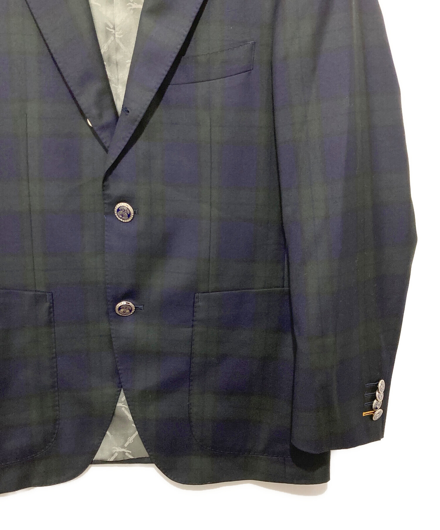 カシミヤ混】Papas+ Loro Piana 3B テーラード ジャケット 