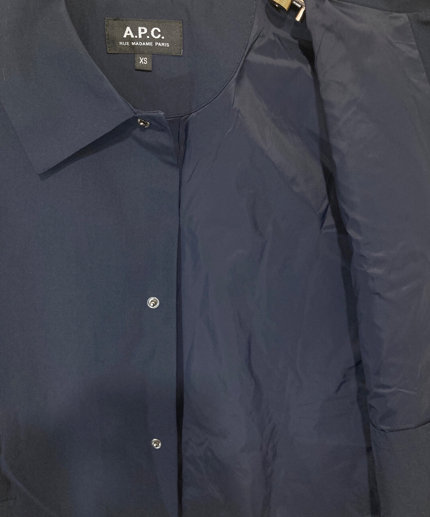 A.P.C. ネイビー ブルゾン XS A.P.C - アーペーセー ウールブレンド ジップ ブルゾン XS ネイビー