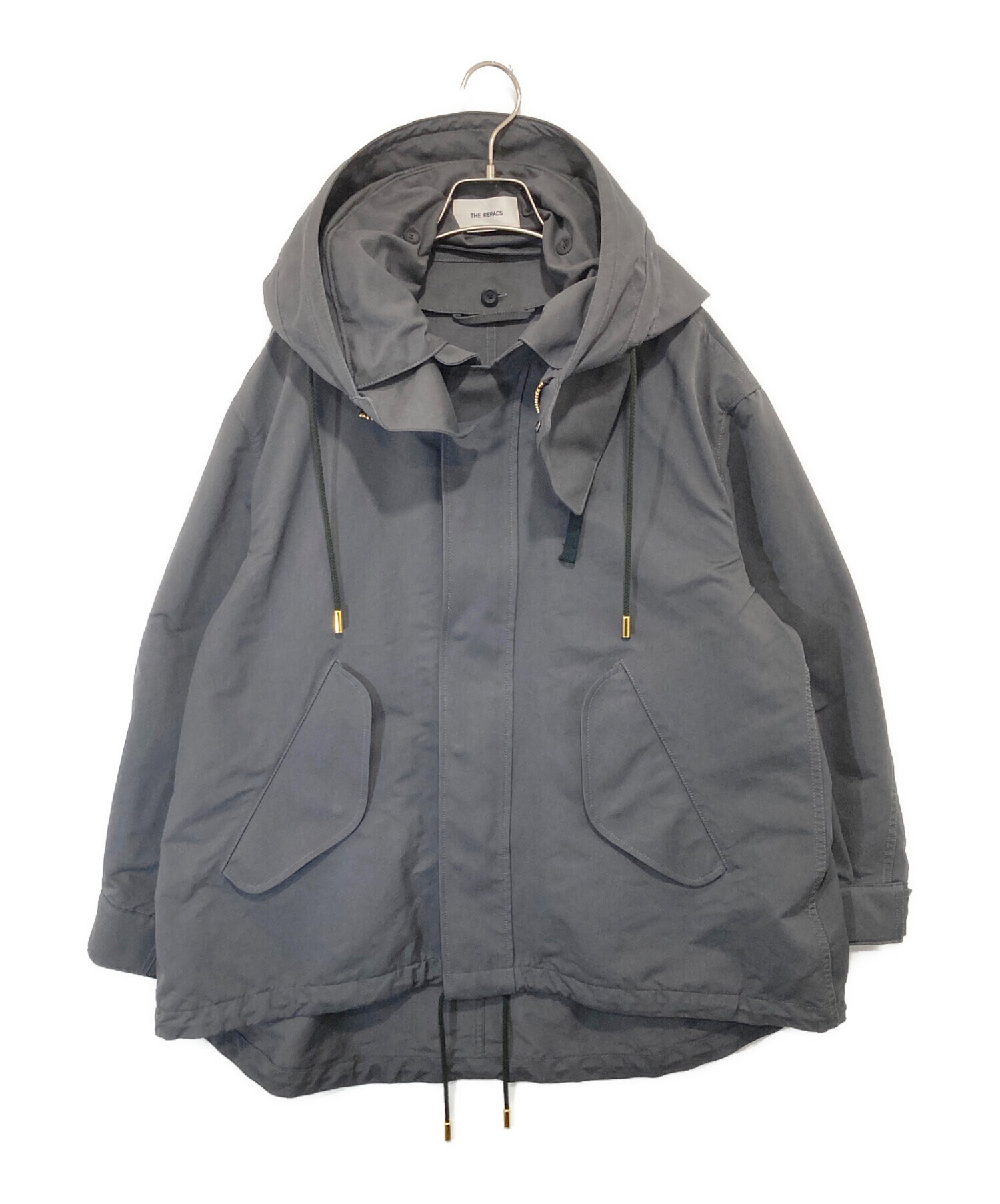 THE RERACS ボンバージャケット グレー サイズ48 リラクス 中古・古着通販】THE RERACS (ザ リラクス) ルーズモッズコート(ノー
