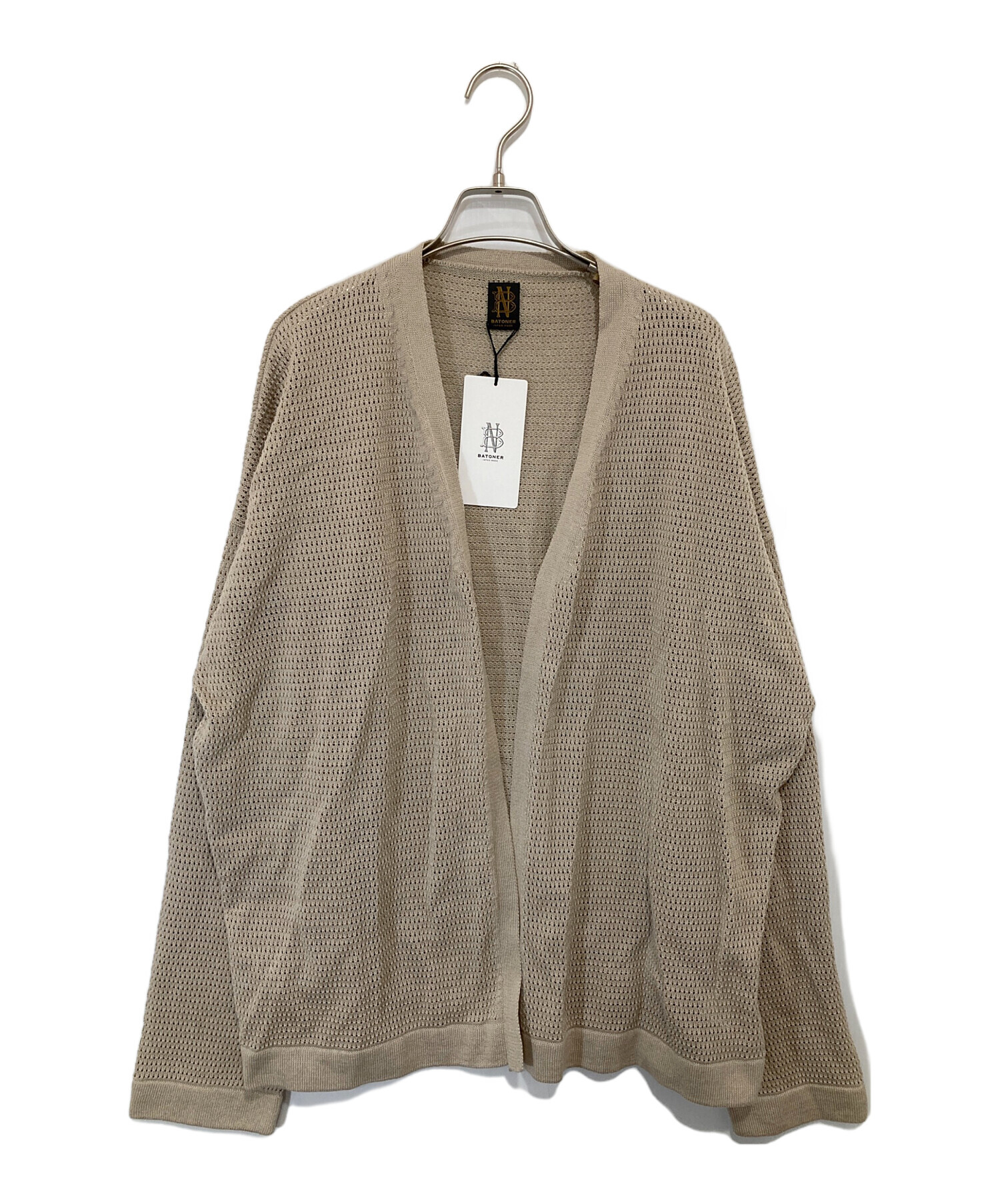中古・古着通販】BATONER (バトナ―) NO BUTTON CARDIGAN（ノーボタン 