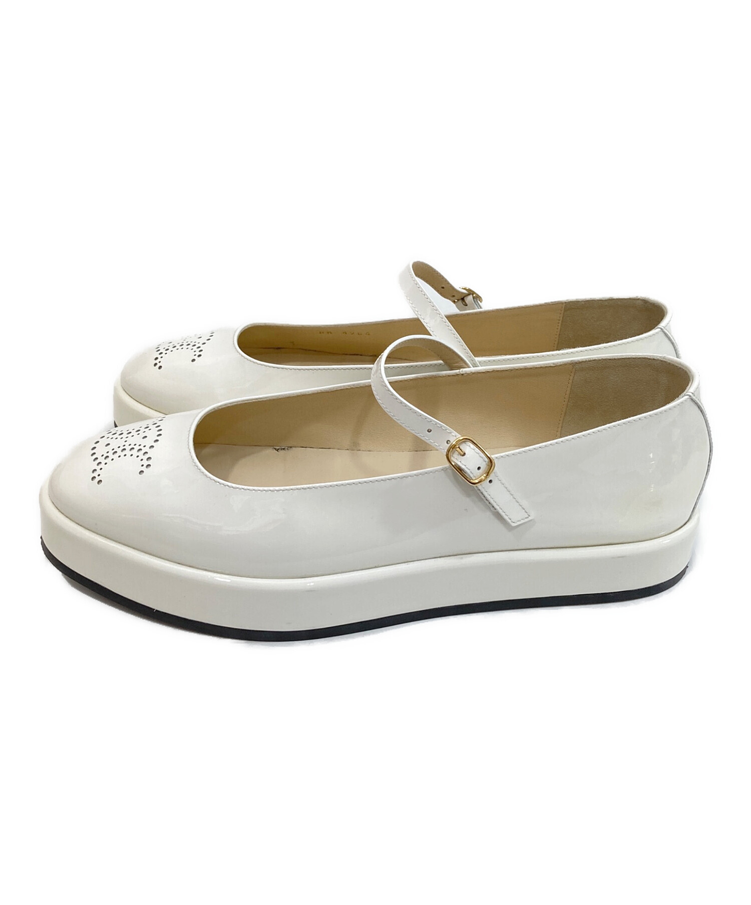 【美品】CELINE フラットシューズ(訳あり) 中古・古着通販】CELINE (セリーヌ) CLARA WEDGE MARY-JANE フラット