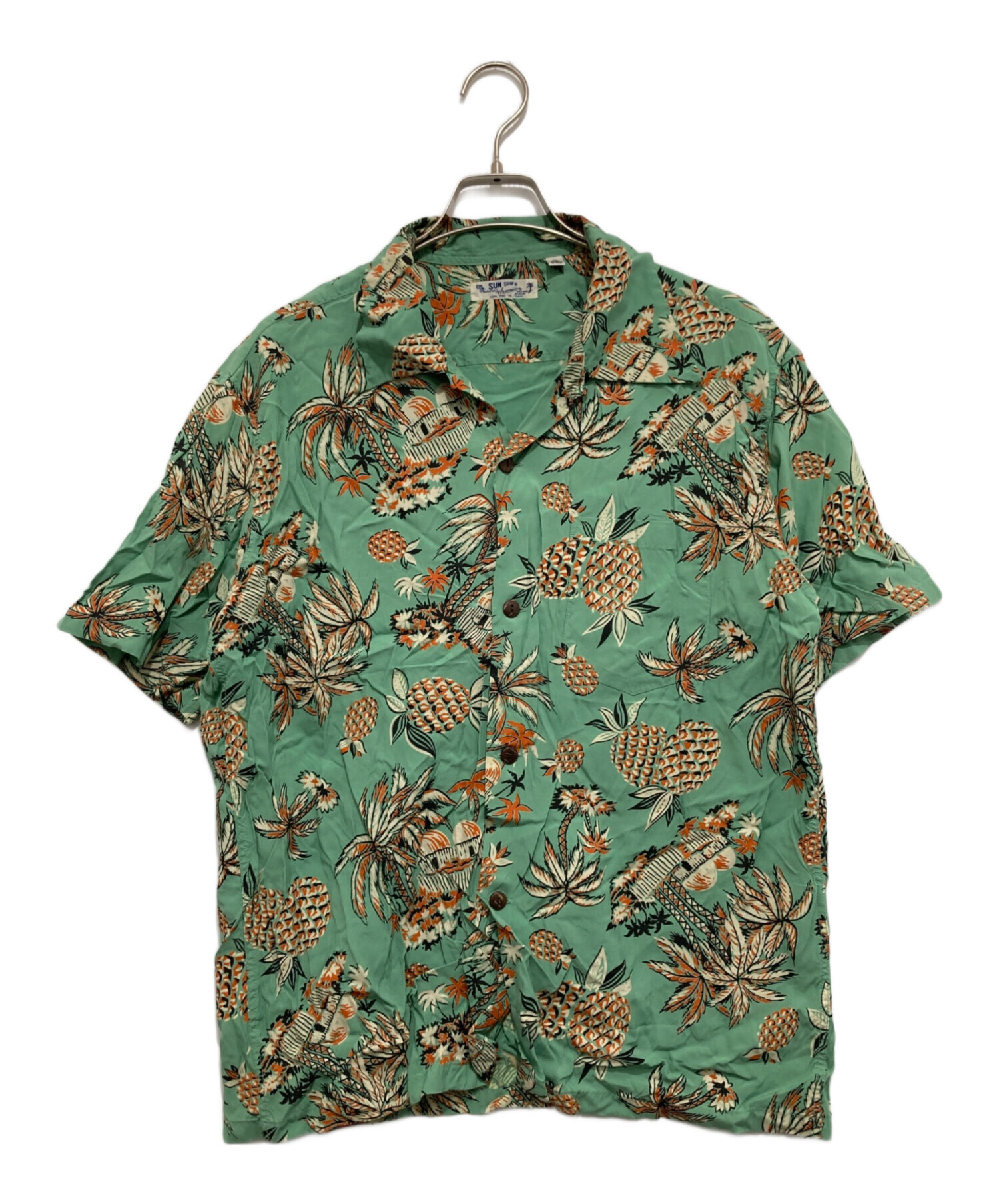 SUN SURF ハワイアン半袖シャツ グリーン 中古・古着通販】Sun Surf (サンサーフ) JOURNAL STANDARD (ジャーナル
