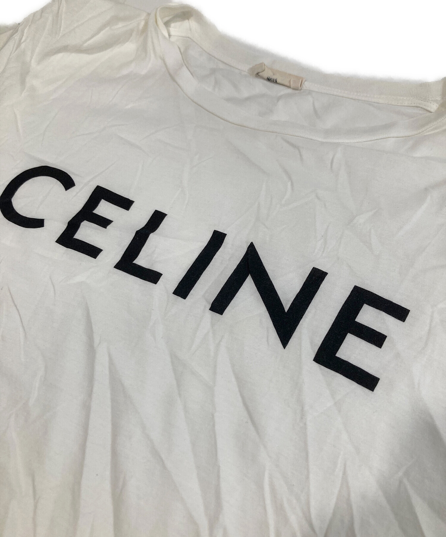 美品 CELINE セリーヌ ロゴプリント Tシャツ カットソー X237370E XSサイズ ブラック レディース 古着 中古 USED CELINE - 美品 CELINE セリーヌ ロゴプリント Tシャツ カットソー