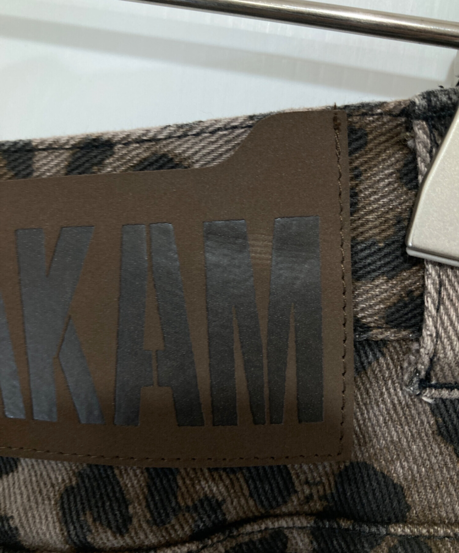 中古・古着通販】AAKAM (アーカム) レオパード柄ワイドデニムパンツ