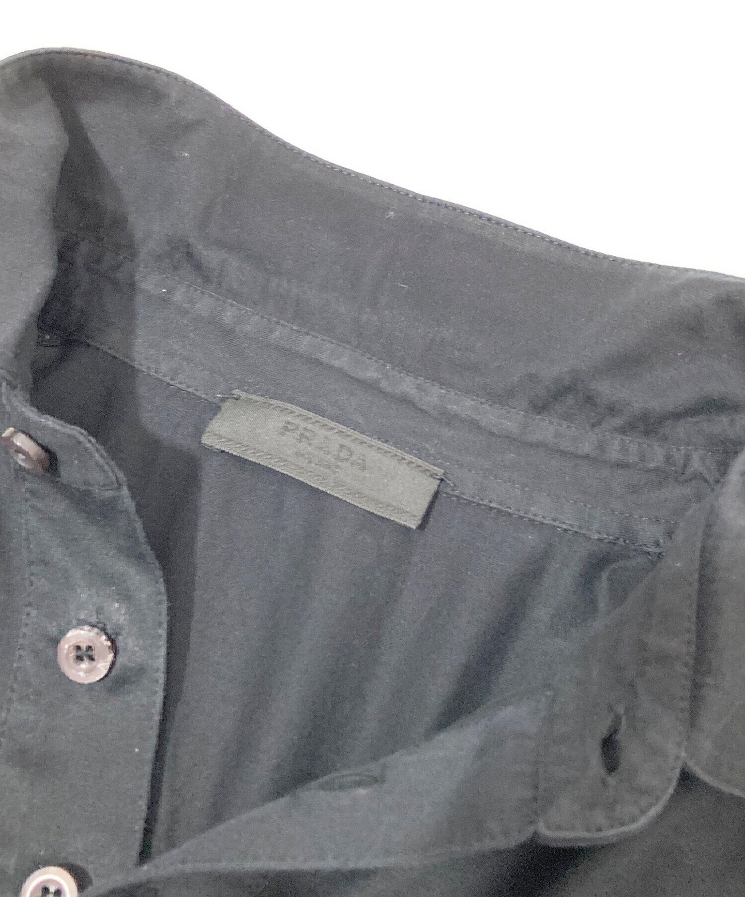 中古・古着通販】PRADA (プラダ) 半袖ポロシャツ UJN007 R131 ブラック