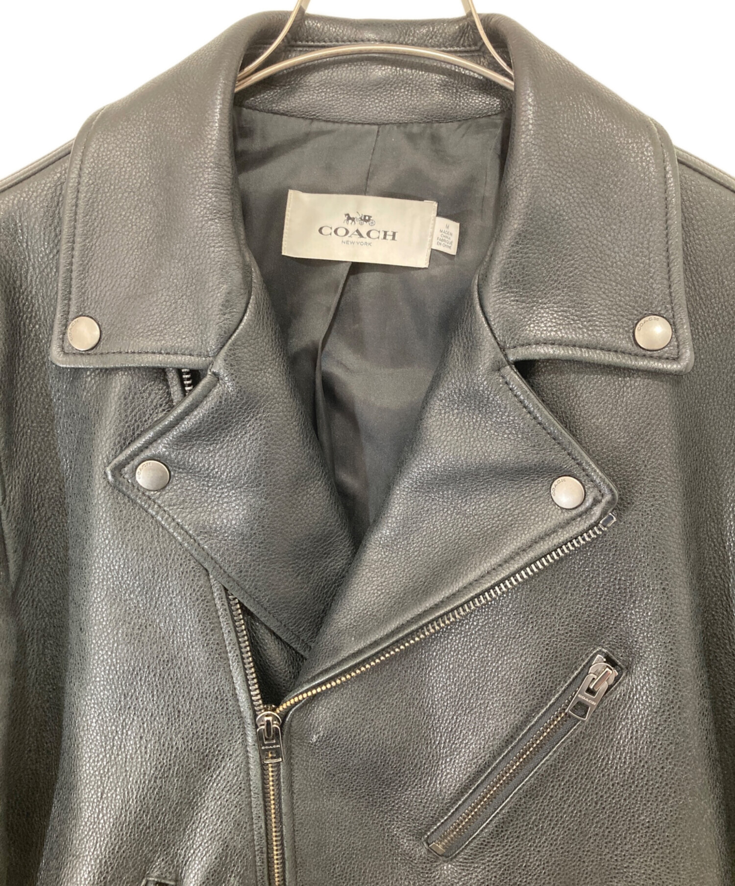 中古・古着通販】COACH (コーチ) レザーダブルライダースジャケット
