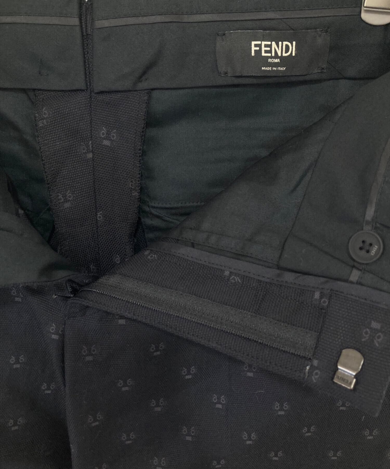 中古・古着通販】FENDI (フェンディ) FACE 総柄ハーフパンツ FB0407 