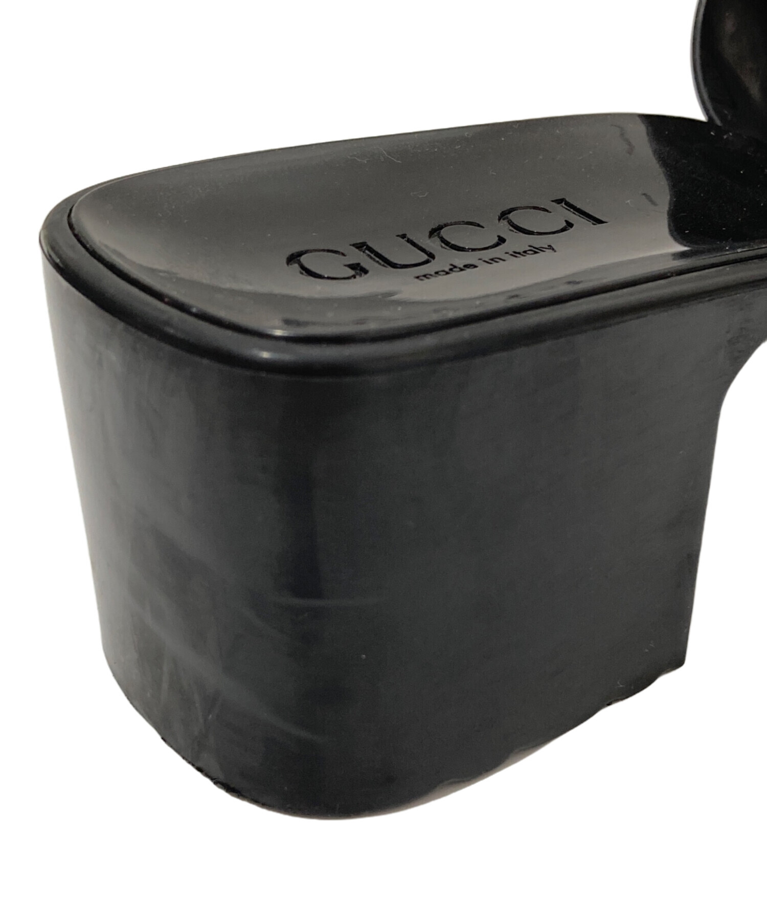 GUCCI ラバースライドサンダル 中古・古着通販】GUCCI (グッチ) ラバースライドサンダル ブラック