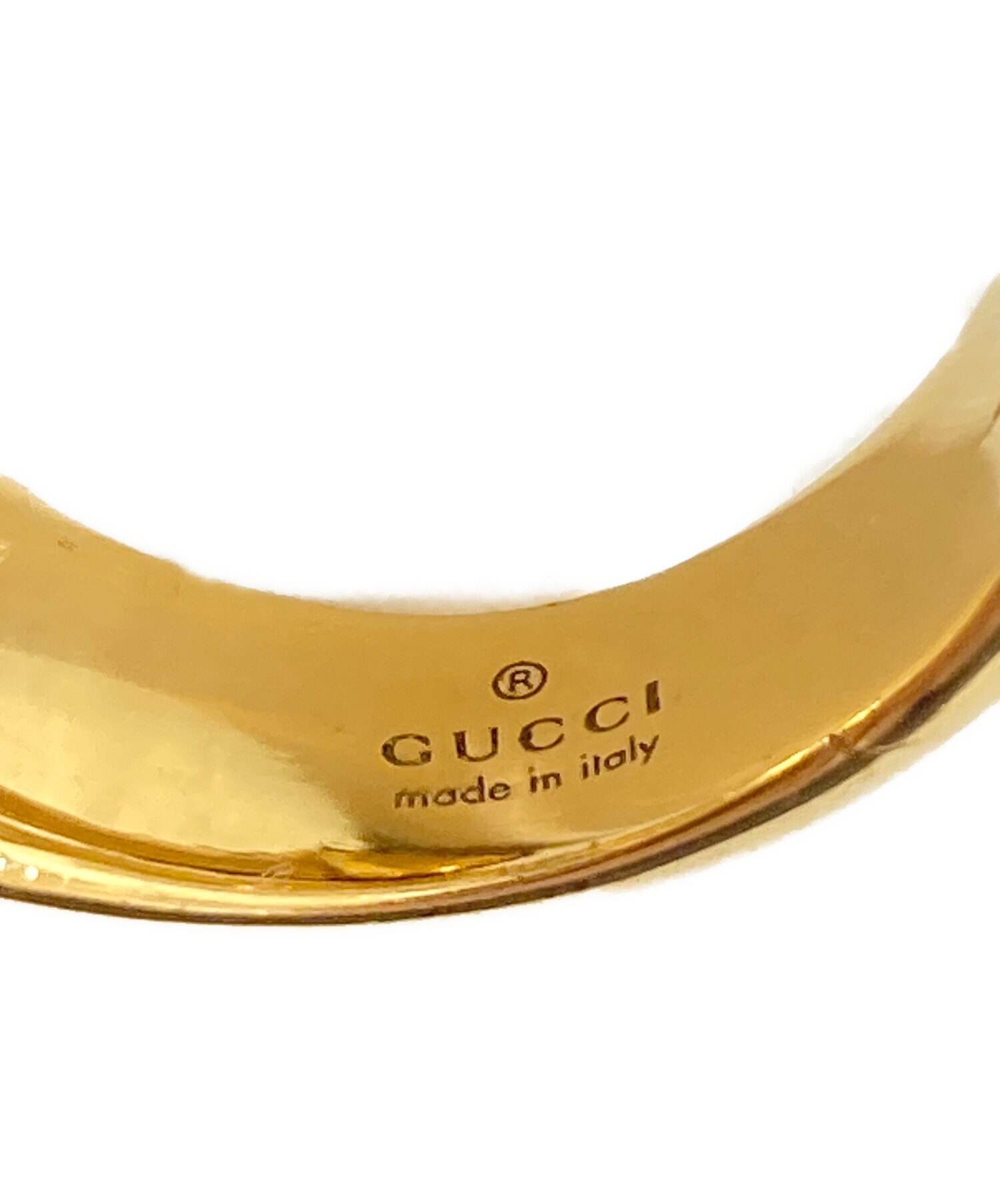 中古・古着通販】GUCCI (グッチ) ダブルタイガーヘッドリング ゴールド