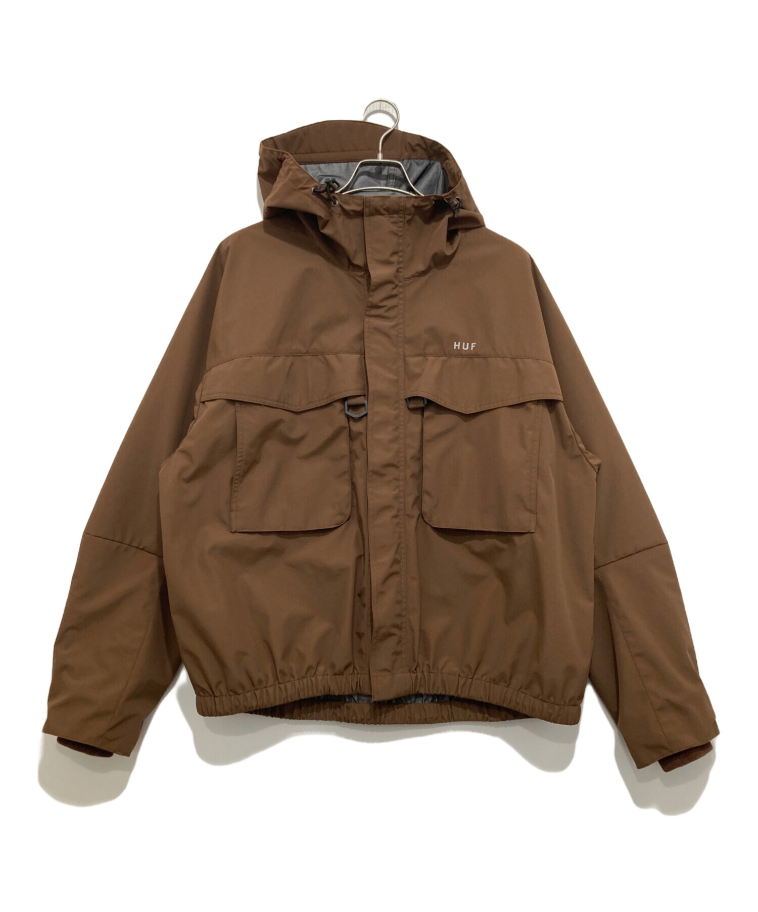【Napa】HUF GUIDE SHELL JACKET 中古・古着通販】HUF (ハフ) GUIDE SHELL JACKET ブラウン サイズ:M