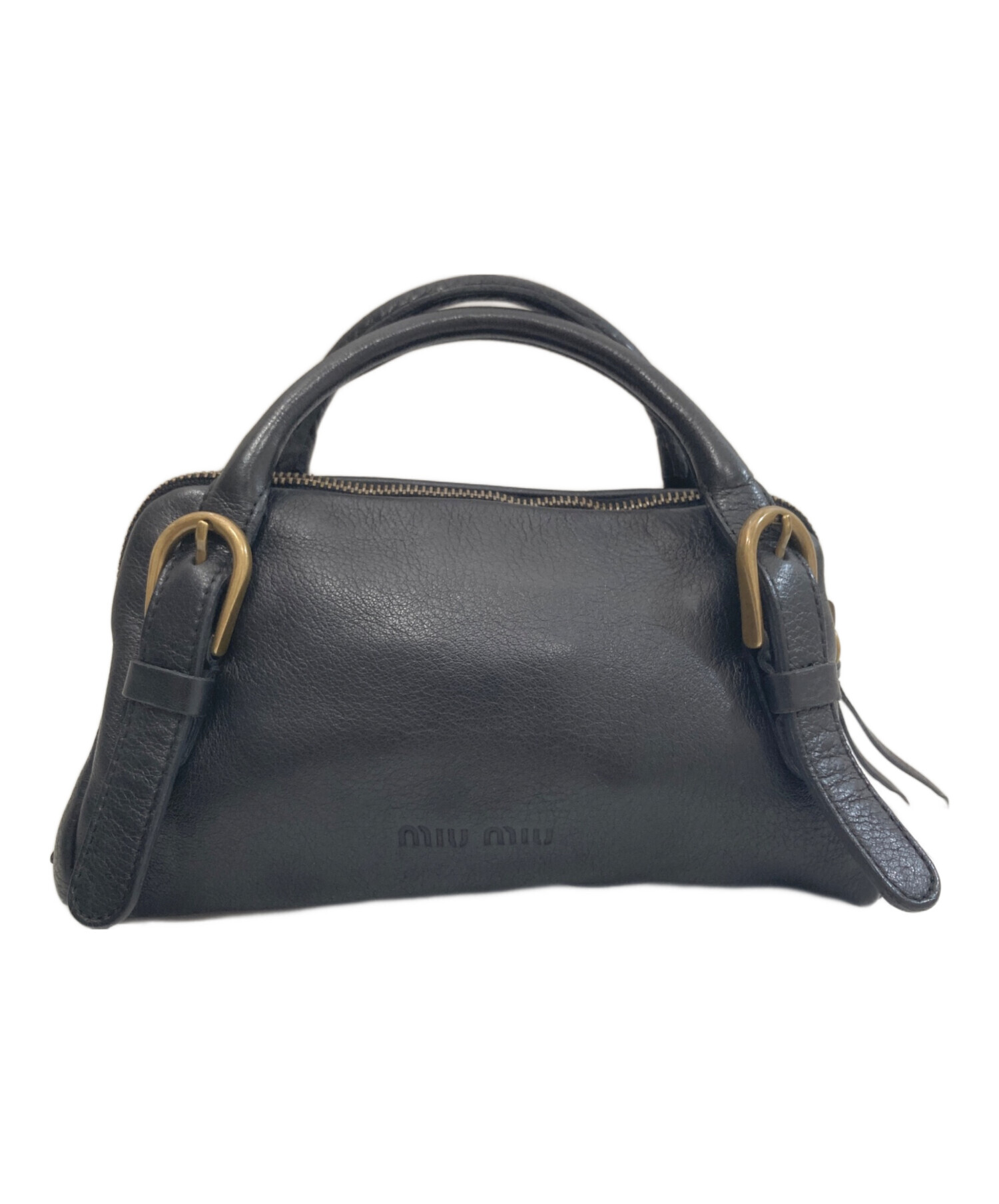 中古・古着通販】MIU MIU (ミュウミュウ) ロゴ型押し レザー ミニ