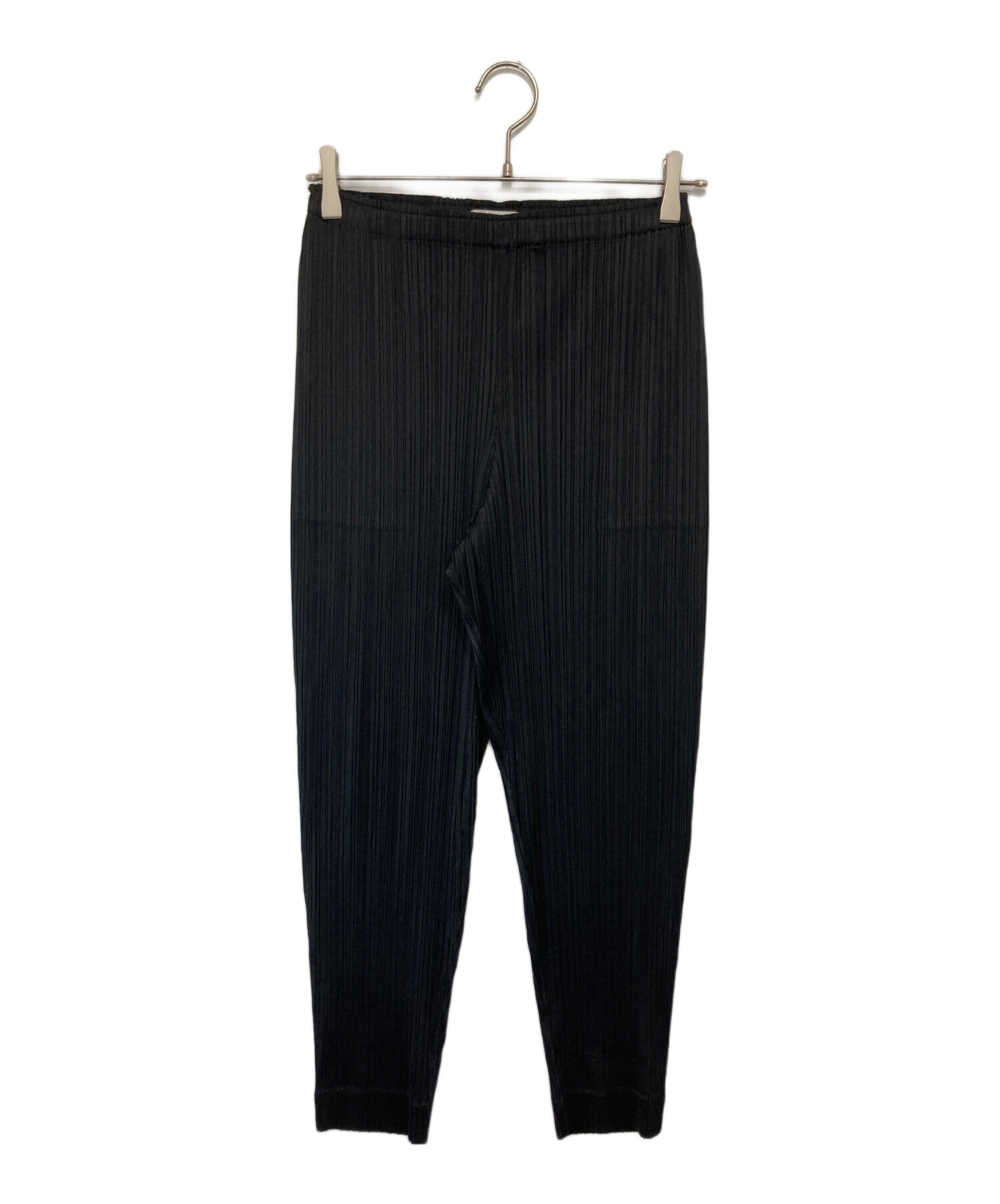 美品✨PLEATS PLEASE プリーツプリーズ パンツ ブラック サイズ2 中古・古着通販】PLEATS PLEASE (プリーツプリーズ) プリーツパンツ