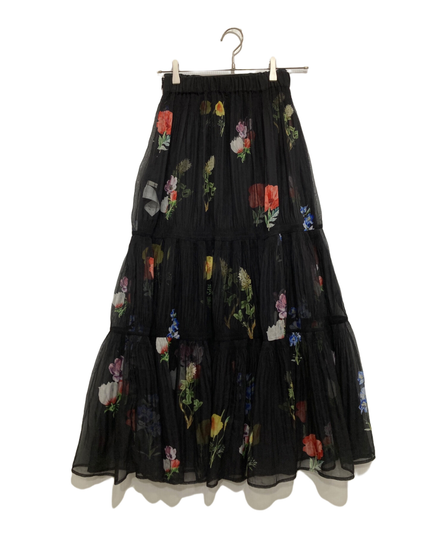 中古・古着通販】Ameri (アメリ) MAJOLICA PLEATS SKIRT ブラック