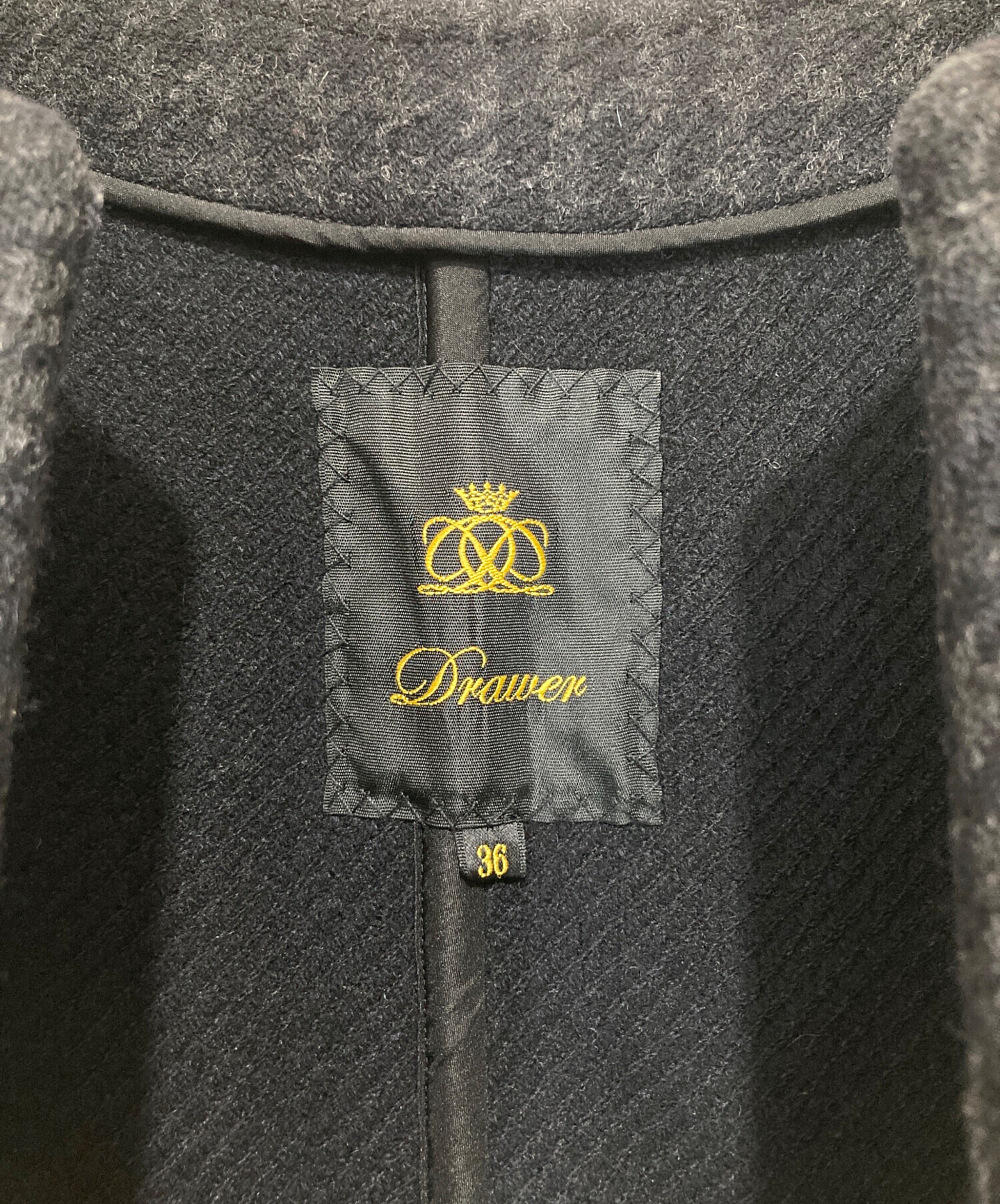 中古・古着通販】DRAWER (ドゥロワー) ハウンドトゥース ウール ロング