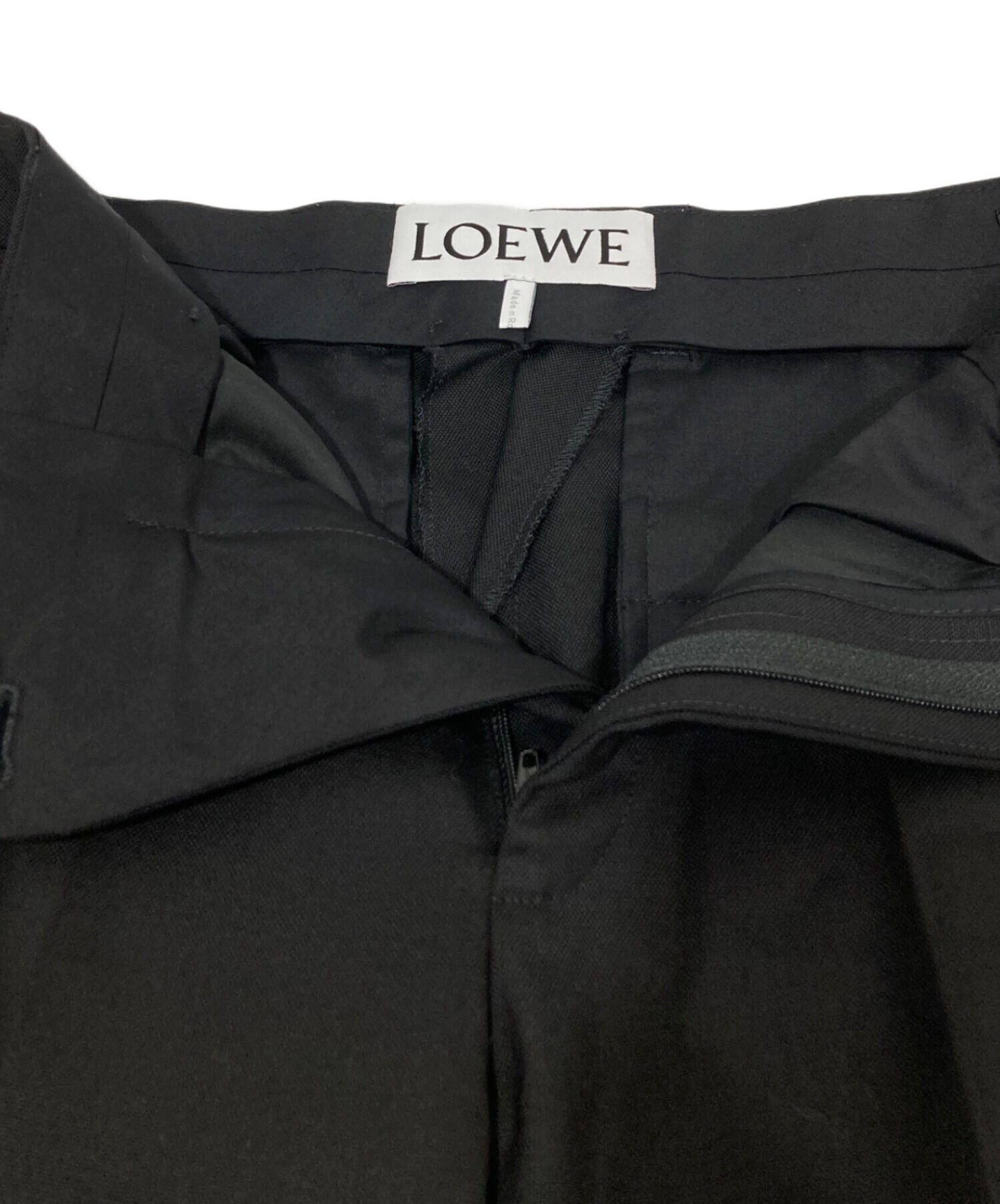 中古・古着通販】LOEWE (ロエベ) スラックス ブラック サイズ:42