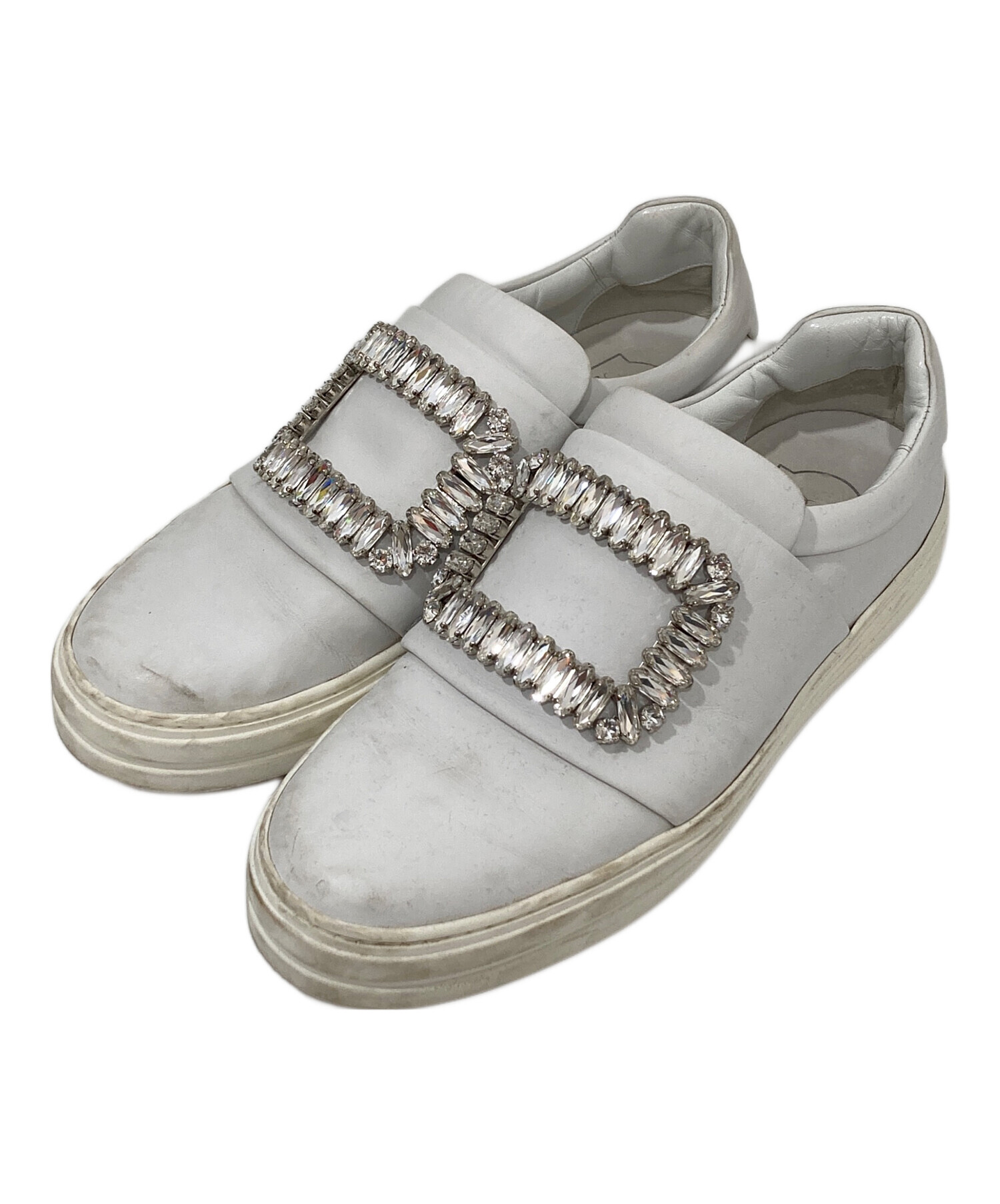 ROGER VIVIER スニーカー ホワイト/グレー 中古・古着通販】Roger Vivier (ロジェ ヴィヴィエ) スニ‐キーヴィヴ