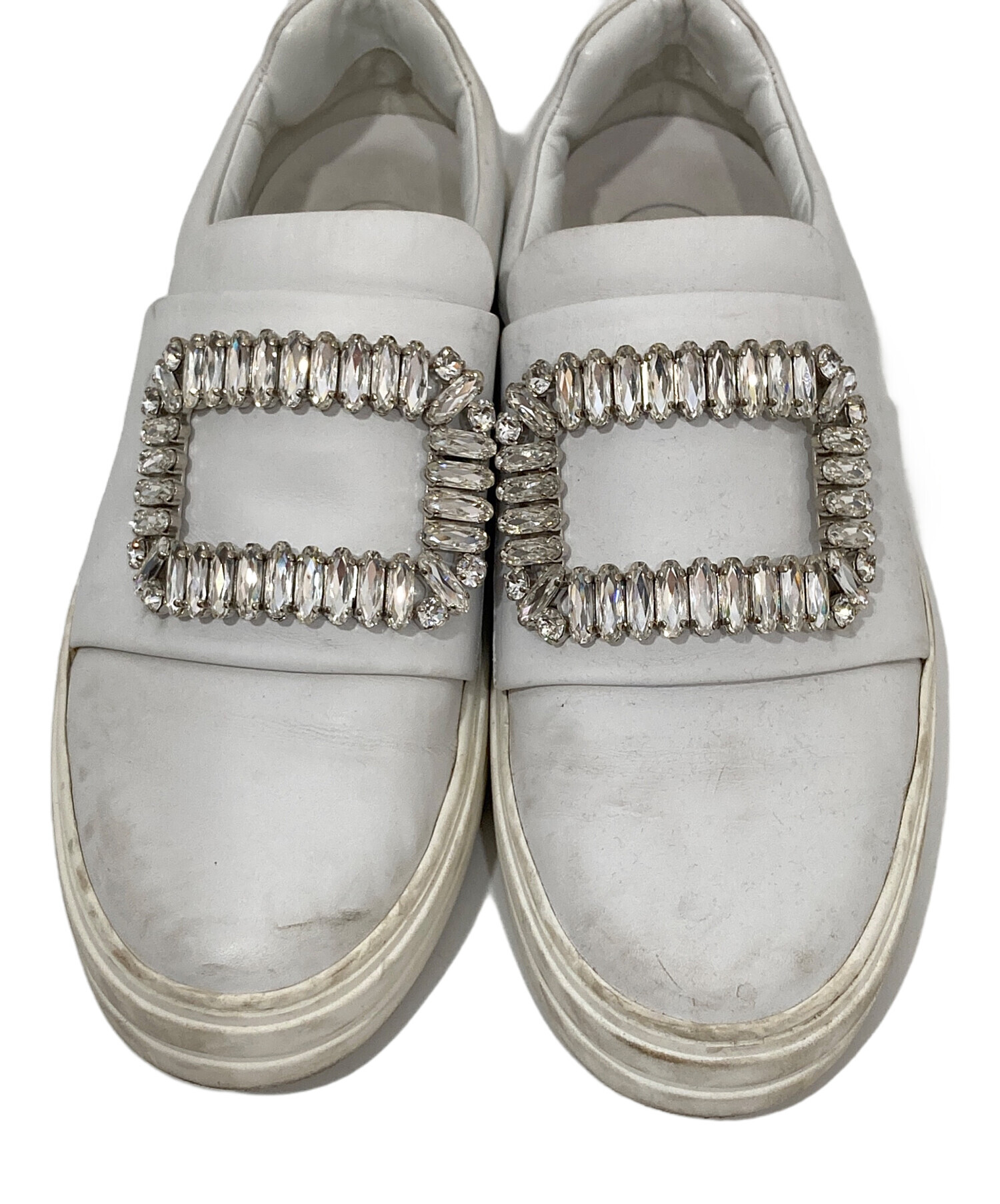 ROGER VIVIER スニーカー ホワイト/グレー 中古・古着通販】Roger Vivier (ロジェ ヴィヴィエ) スニ‐キーヴィヴ