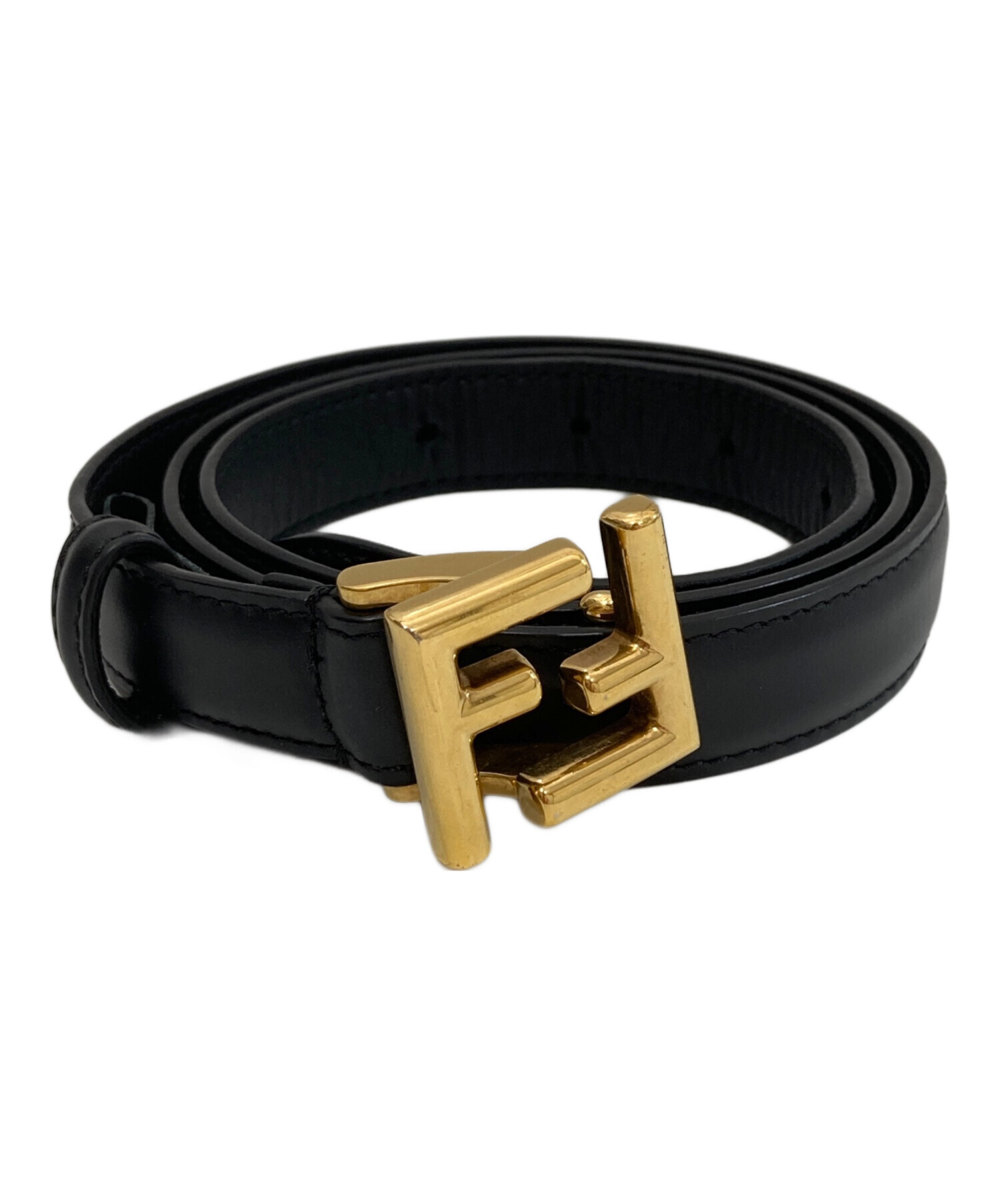 中古・古着通販】FENDI (フェンディ) FFロゴバックル レザーベルト 中古・古着通販】FENDI (フェンディ) FFロゴバックル レザーベルト