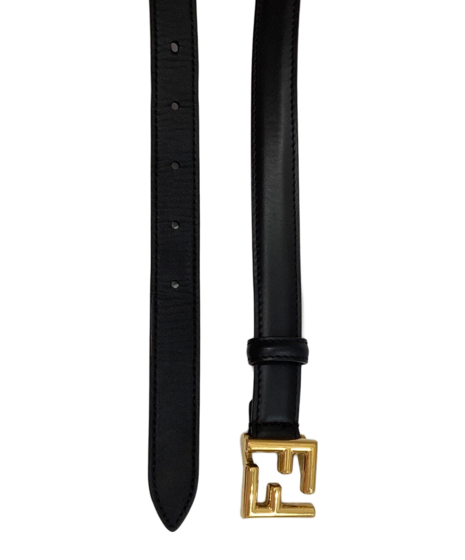 フェンディ　レザーベルト　FF金色金具　100ｃｍ　超美品 中古・古着通販】FENDI (フェンディ) FFロゴバックル レザーベルト