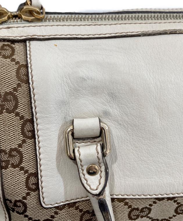 中古・古着通販】GUCCI (グッチ) GGキャンバス レザー ミニボストン