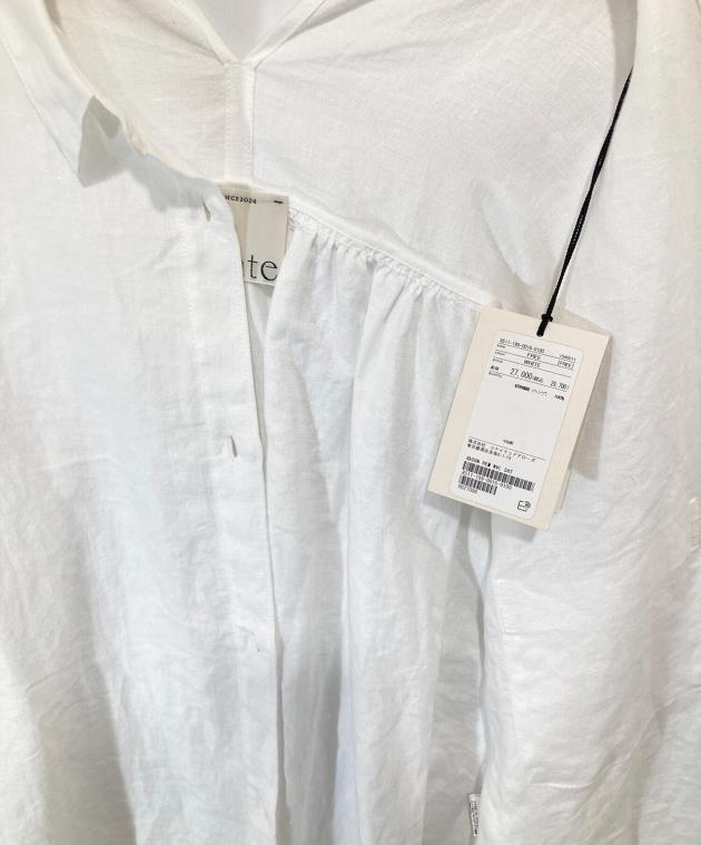 中古・古着通販】conte (コンテ) ヘンプ バックスリット ギャザー