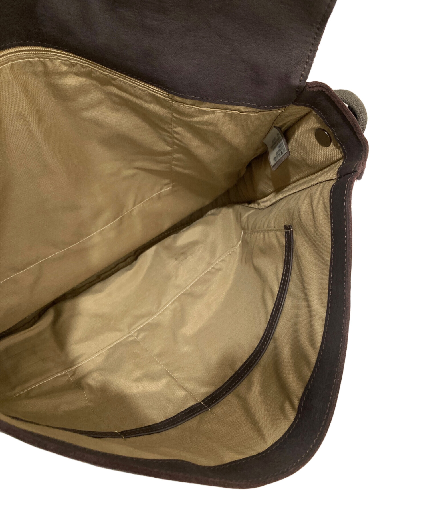 LONGCHAMP ロンシャン ショルダーバッグ レザー ブラウン 中古・古着通販】LONGCHAMP (ロンシャン) ショルダーバッグ ブラウン