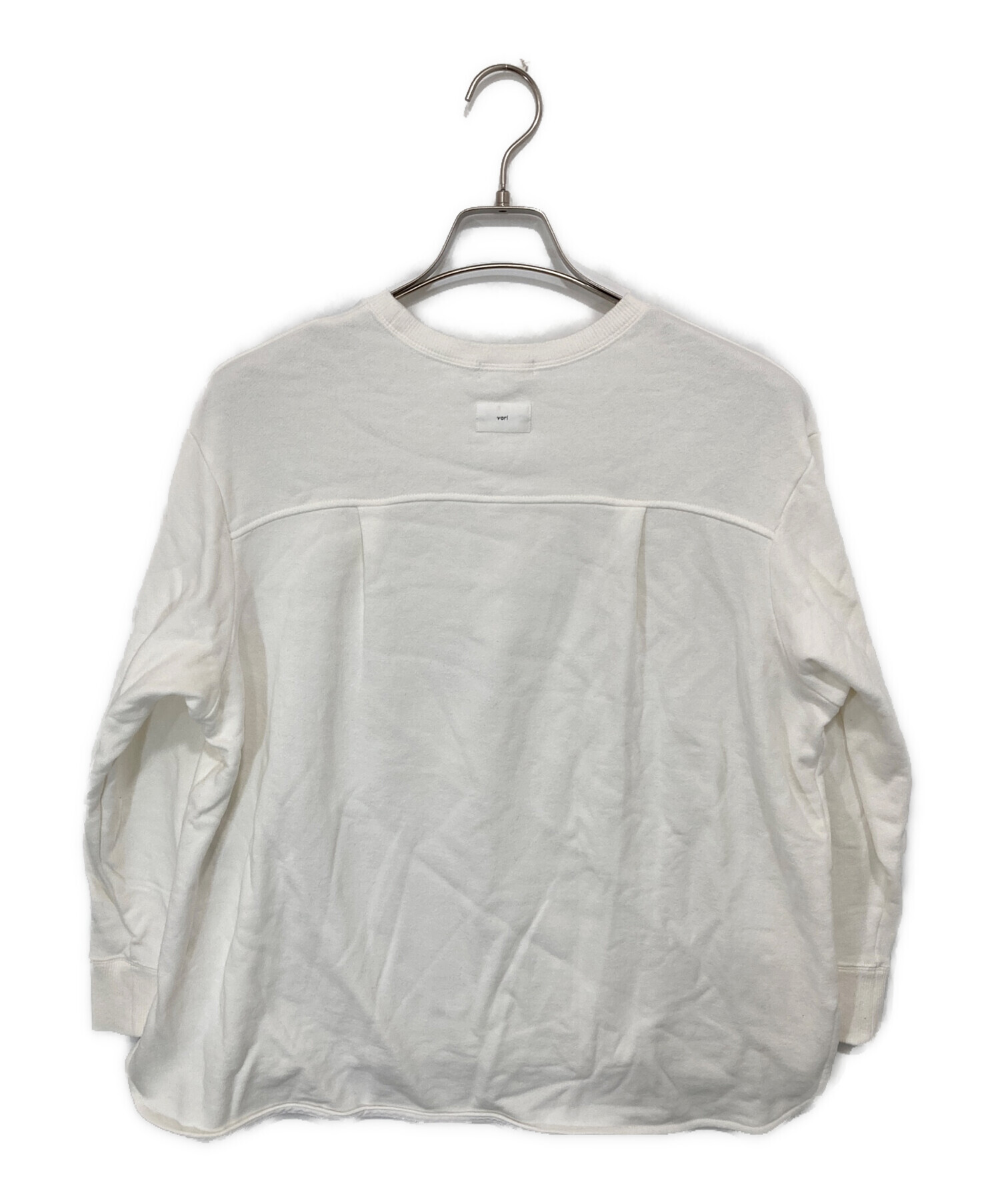 中古・古着通販】YORI (ヨリ) ベーシック裏毛ヘムラウンドTee ホワイト