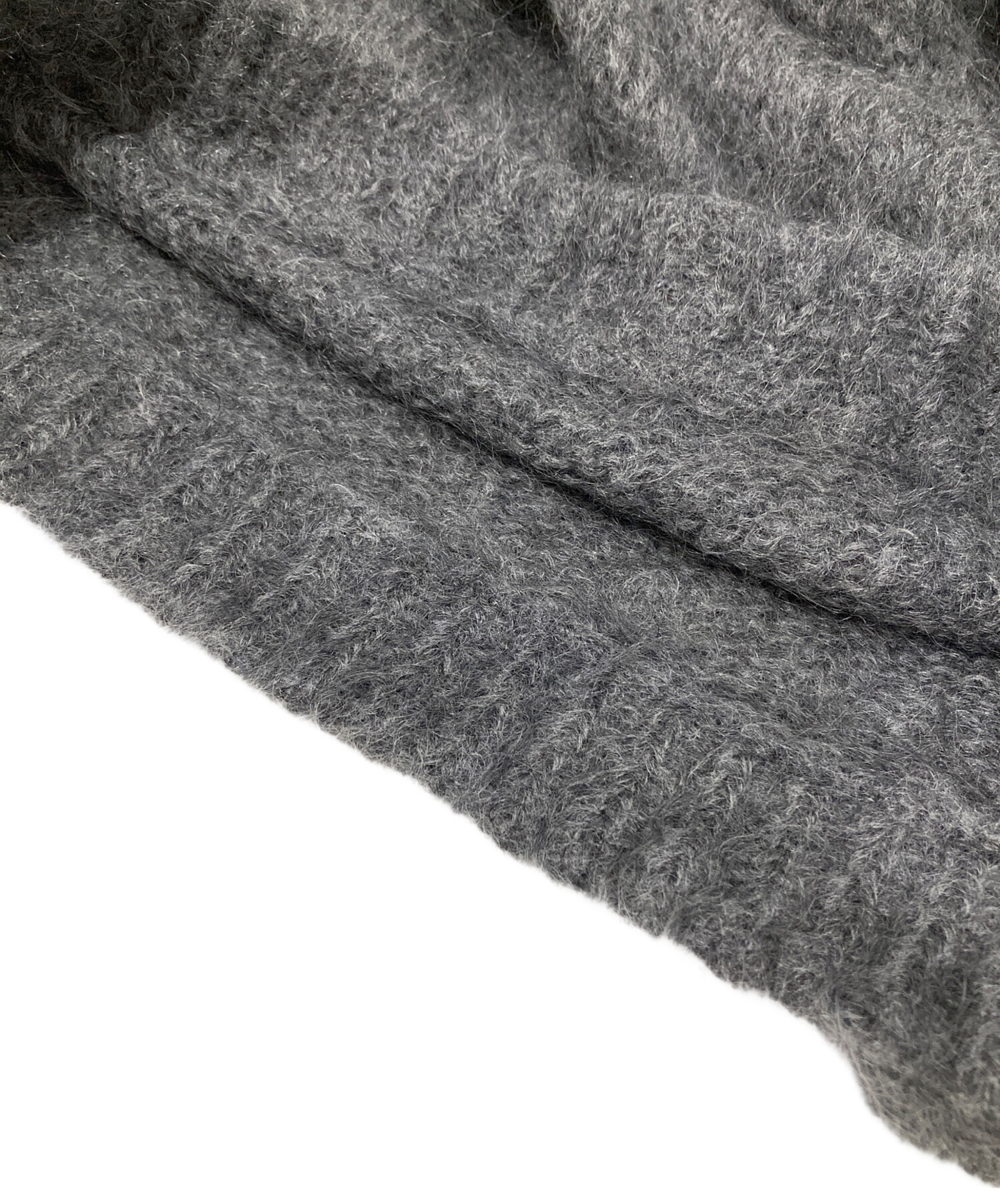 中古・古着通販】PRADA (プラダ) Vネックモヘヤニット グレー サイズ