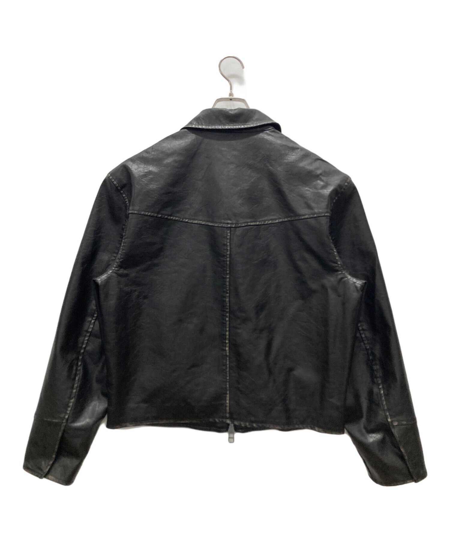 中古・古着通販】ZARA (ザラ) フェイクレザージャケット ブラック