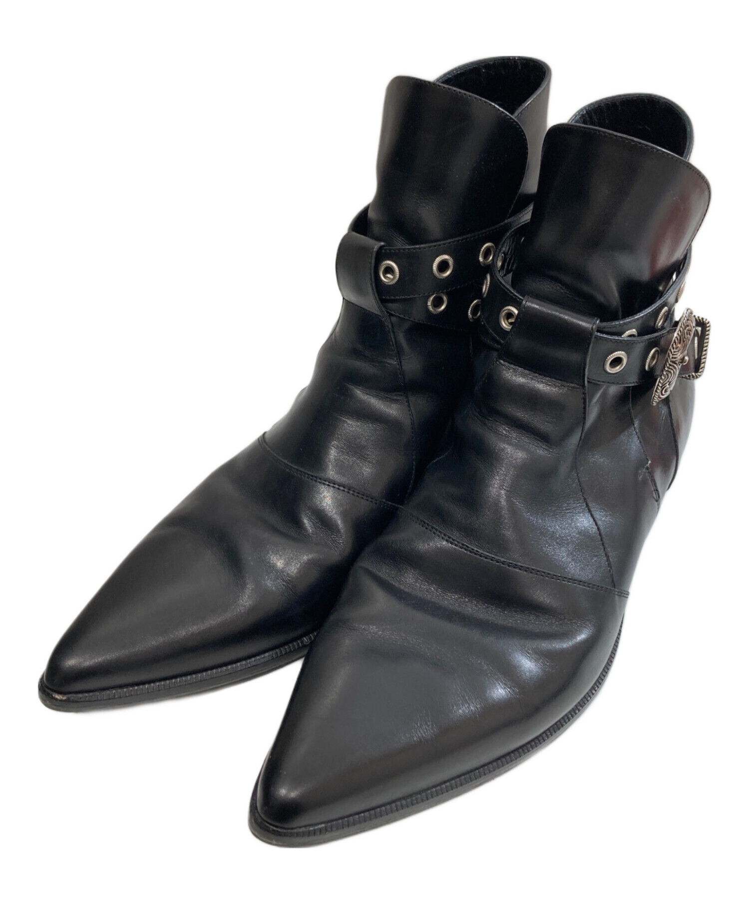 【極美品】サンローラン・レザーブーツ・ダッキーズ・14SS・ウエスタンバックル 中古・古着通販】Saint Laurent Paris (サンローランパリ) ウエスタン