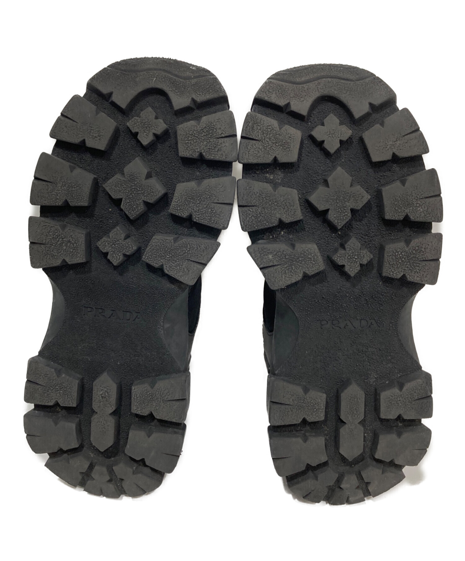 中古・古着通販】PRADA (プラダ) ペガサス レザースニーカー ブラック