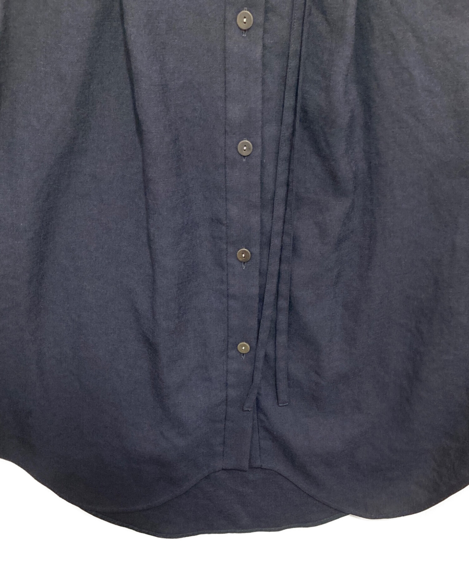 中古・古着通販】ENFOLD (エンフォルド) TWO-WAY NECK BLOUSE ネイビー
