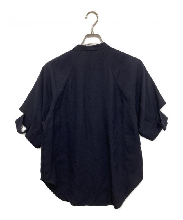 中古・古着通販】ENFOLD (エンフォルド) TWO-WAY NECK BLOUSE ネイビー