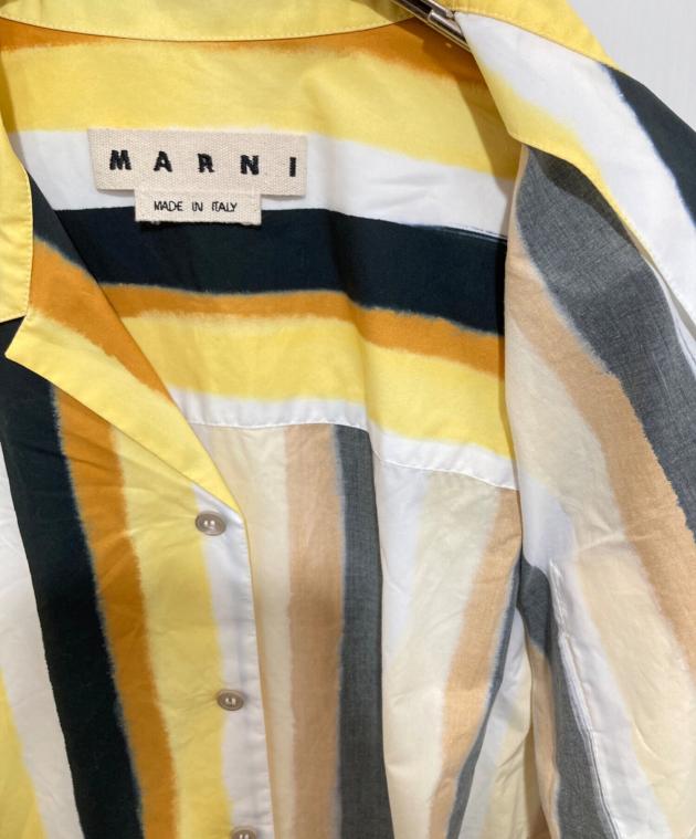 中古・古着通販】MARNI (マルニ) ストライプシャツ オレンジ サイズ:48