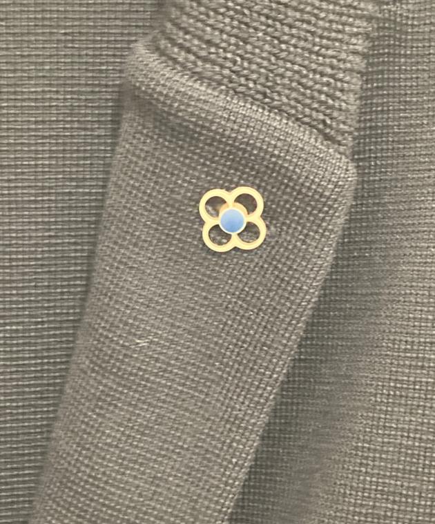 LARDINI ショールカラーコート ダブル 銀ボタン ウール ツイード 中古・古着通販】LARDINI (ラルディーニ) ショールカラーニットダブル
