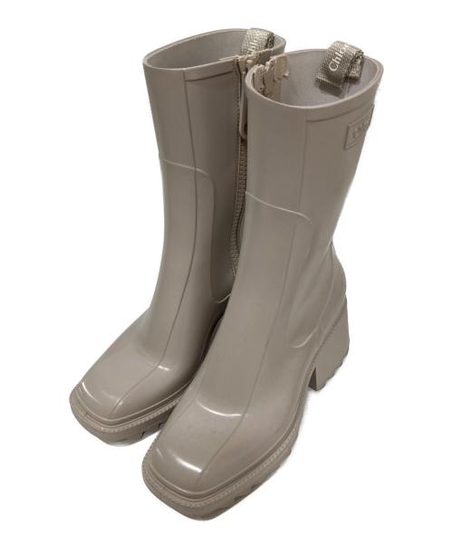 中古・古着通販】Chloe (クロエ) レインブーツ ベージュ サイズ:37