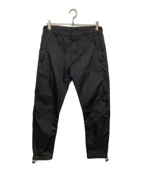 「希少」PRADA プラダ ナイロンパンツ ブラック Sサイズ 中古・古着通販】PRADA (プラダ) トライアングルロゴプレート Re-Nylon