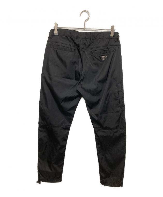 【美品】PRADA プラダ パンツスラックス トライアングルロゴ 46 中古・古着通販】PRADA (プラダ) トライアングルロゴプレート Re-Nylon