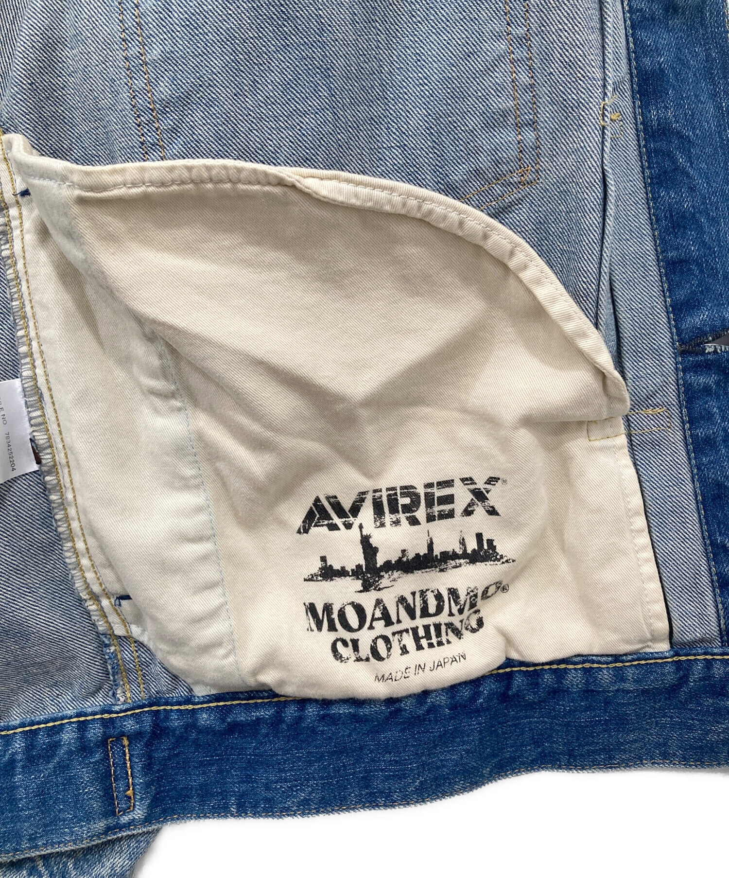 中古・古着通販】AVIREX (アヴィレックス) MOANDMOCLOTHING ICON DENIM