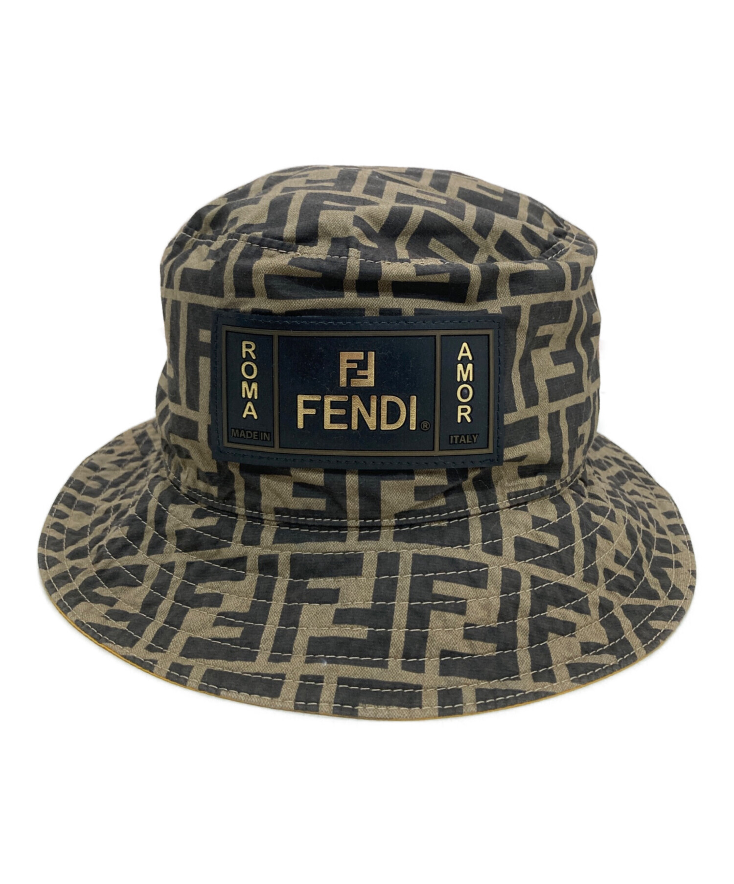 FENDI リバーシブルバケットハット 中古・古着通販】FENDI (フェンディ) バケットハット ベージュ サイズ