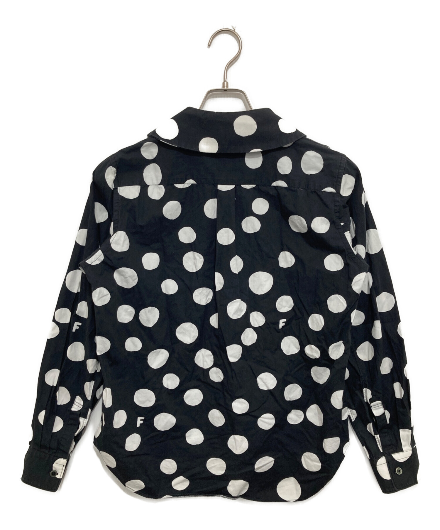 COMME des GARÇONS コムコム 長袖カットソー 丸襟 ブラック S 中古・古着通販】BLACK COMME des GARCONS (ブラックコムデギャルソン