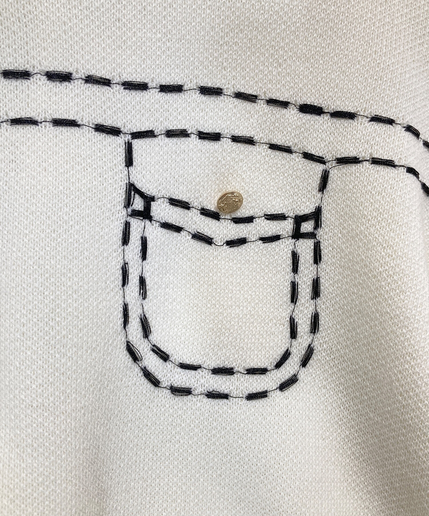 中古・古着通販】sheller (シェリエ) half sleeve stitch knit tops