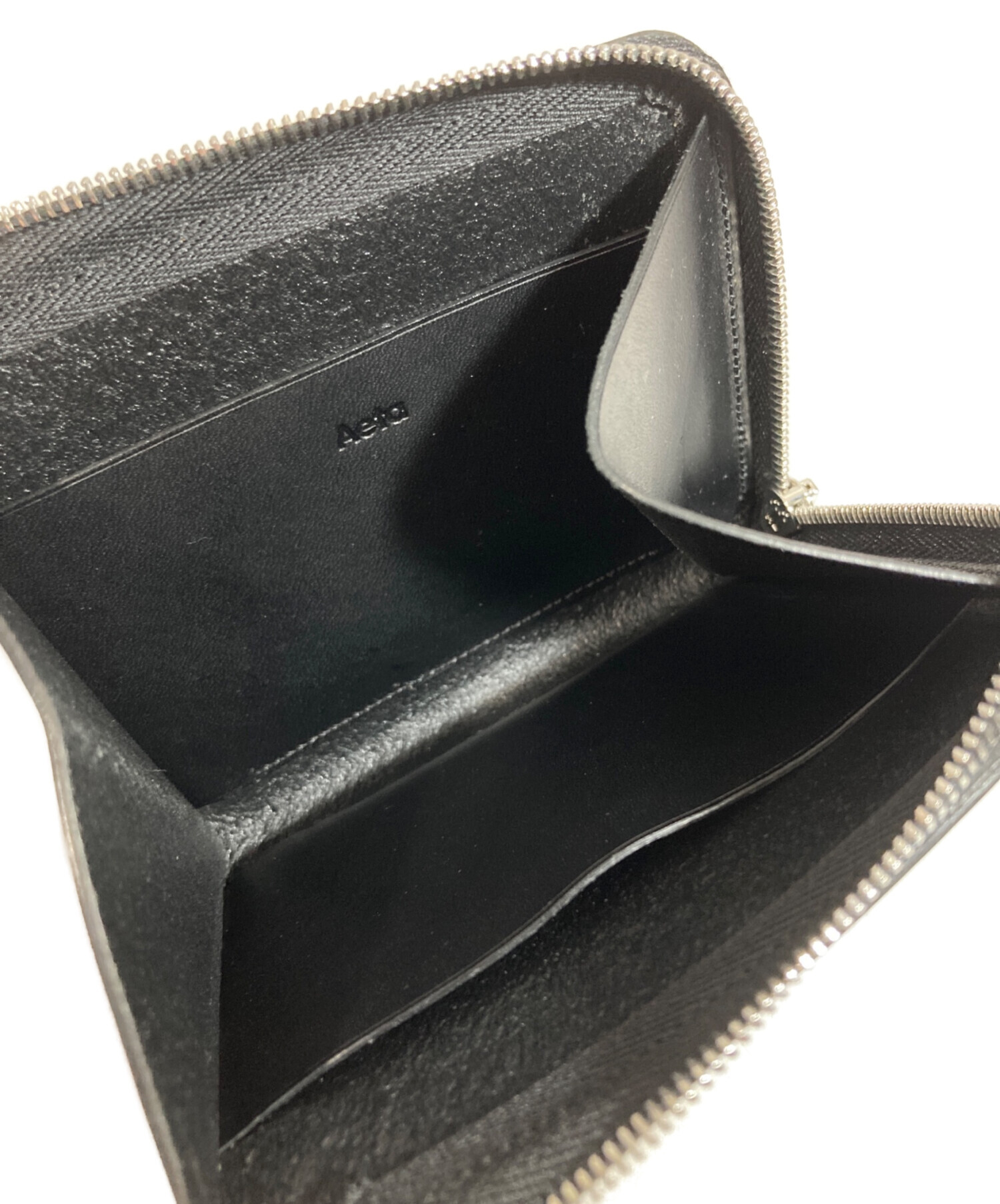 中古・古着通販】Aeta (アエタ) 2つ折り財布 ブラック｜ブランド・古着