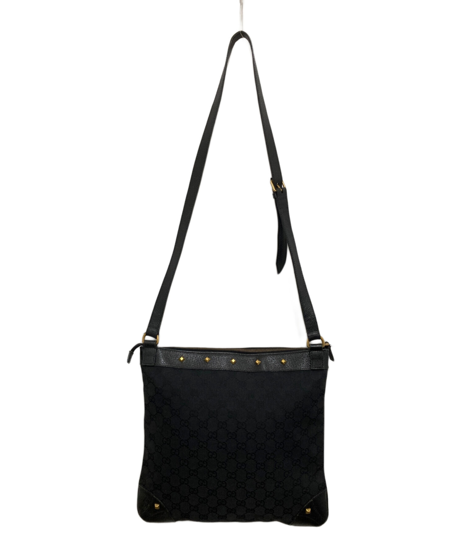中古・古着通販】GUCCI (グッチ) GGキャンバス スタッズ ショルダー