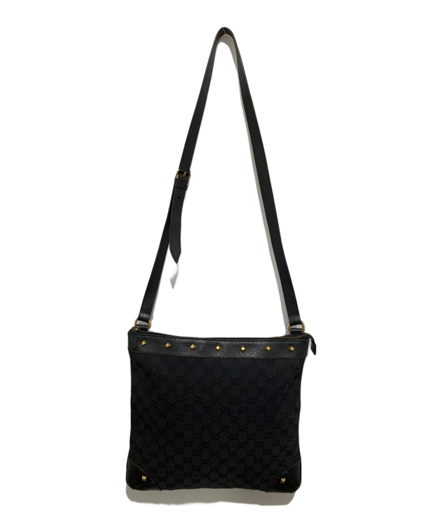 中古・古着通販】GUCCI (グッチ) GGキャンバス スタッズ ショルダー