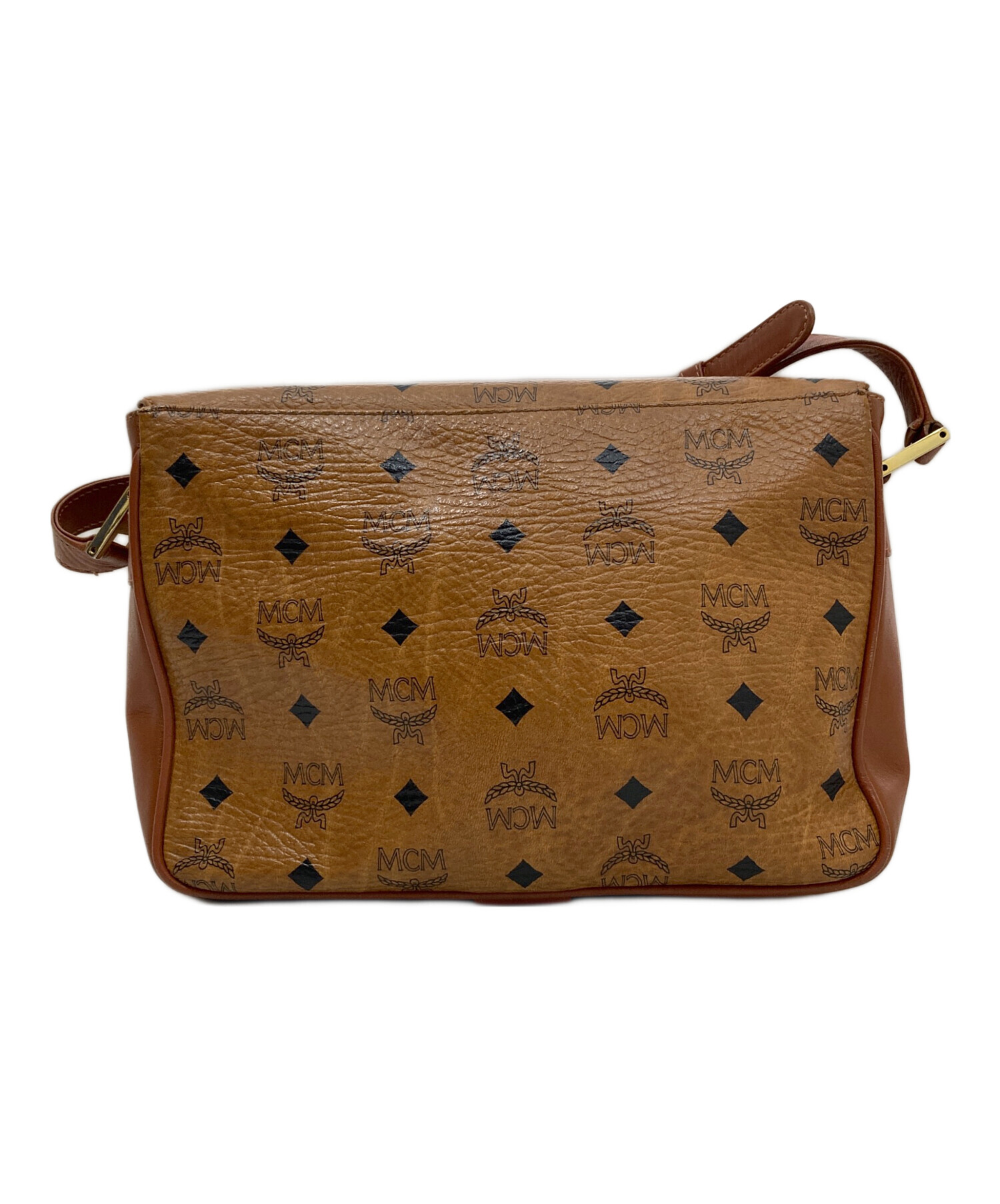 MCM ロゴショルダーバッグ ブラウン 中古・古着通販】MCM (エムシーエム) ショルダーバッグ ブラウン