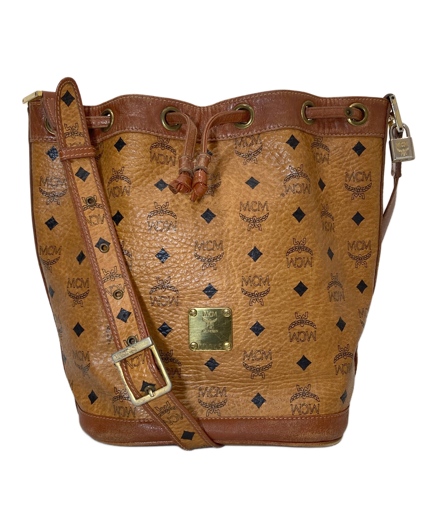 中古・古着通販】MCM (エムシーエム) 巾着バッグ ブラウン｜ブランド 