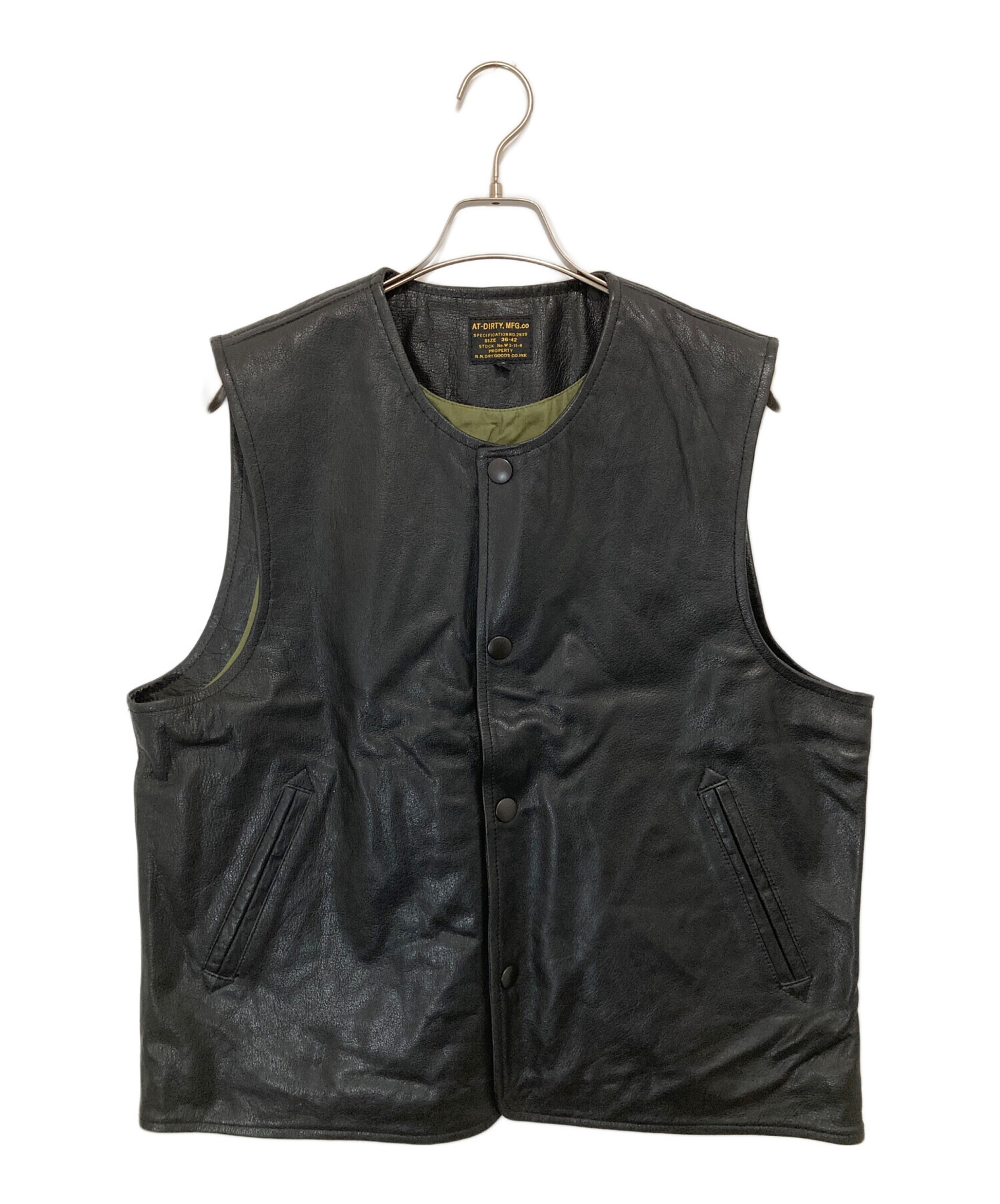 中古・古着通販】AT-DIRTY (アットダーティ) Jerkin Leather Vest