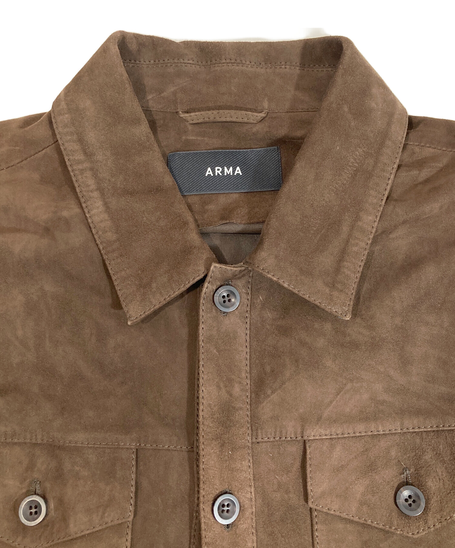 中古・古着通販】ARMA (アーマ) ゴートスエードジャケット ブラウン